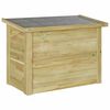 vidaXL Storage Box Impregnated Pine Wood 80 x 44.5 x 57.5 cm Natural