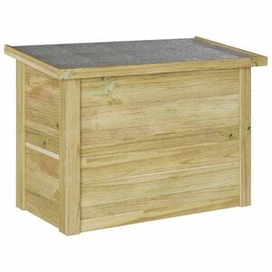 vidaXL Storage Box Impregnated Pine Wood 80 x 44.5 x 57.5 cm Natural