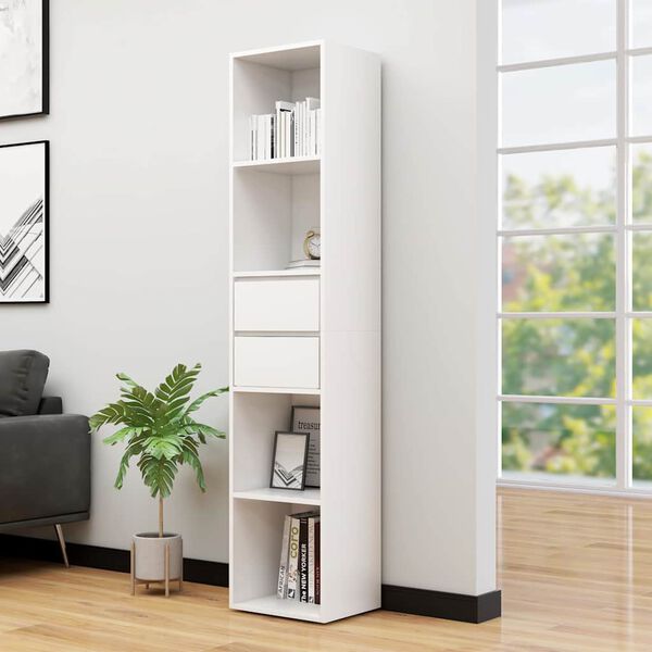 vidaXL Book Cabinet White 36x30x171 cm Engineered Wood