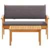 vidaXL Garden Sofa Set with Cushion 2 pcs Brown Solid Acacia wood