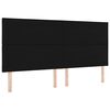 vidaXL Headboard Height Adjustable with Headboard Black 200 cm Velvet