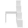 vidaXL Corner Desk White 101.5 x 149.5 x 149.5 cm Engineered Wood
