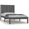 vidaXL Bed Frame without Mattress Grey 90x190 cm Single Solid Wood Pine
