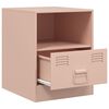 vidaXL Bedside Cabinets 2pcs Pink 34.5x39x44 cm Steel