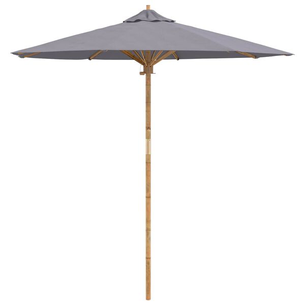 vidaXL Garden Parasol Dark Grey &Oslash; 217 x 230 cm Bamboo