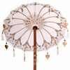 vidaXL Balinese Parasol Cream 95 x 95 x 260 cm Cotton and solid wood