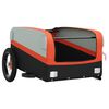 vidaXL Bike Trailer Black and Orange 30 kg Iron