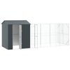 vidaXL Bird Cage Anthracite 621 x 208 x 247 cm Galvanised Steel