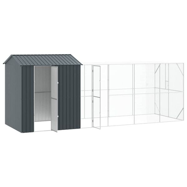 vidaXL Bird Cage Anthracite 621 x 208 x 247 cm Galvanised Steel