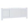 vidaXL Radiator Cover 2 pcs White 205 x 20.5 x 81.5cm Engineered Wood