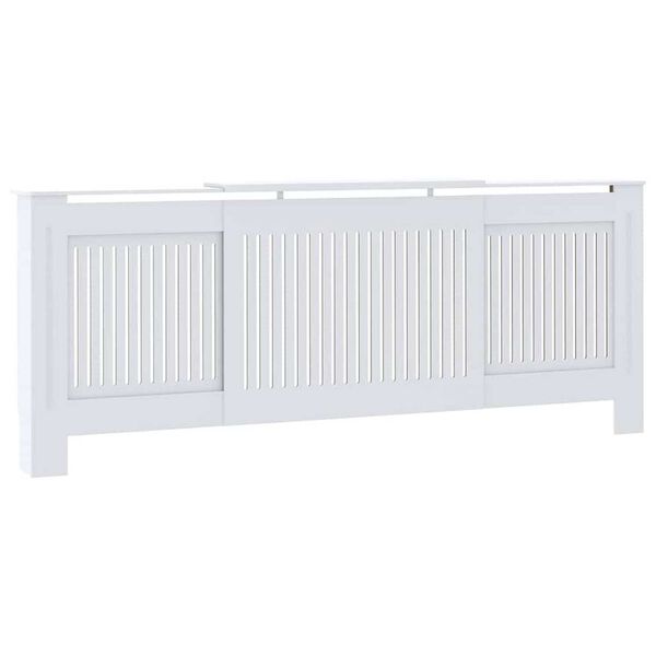 vidaXL Radiator Cover 2 pcs White 205 x 20.5 x 81.5cm Engineered Wood