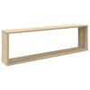 vidaXL Wall Cube Shelf 4 pcs Sonoma Oak 100x15x30 cm Engineered Wood