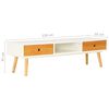 vidaXL TV Cabinet White 120x35x35 cm Solid Pinewood