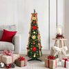 vidaXL Artificial Christmas Tree with 50 LEDs Green 125 cm PVC