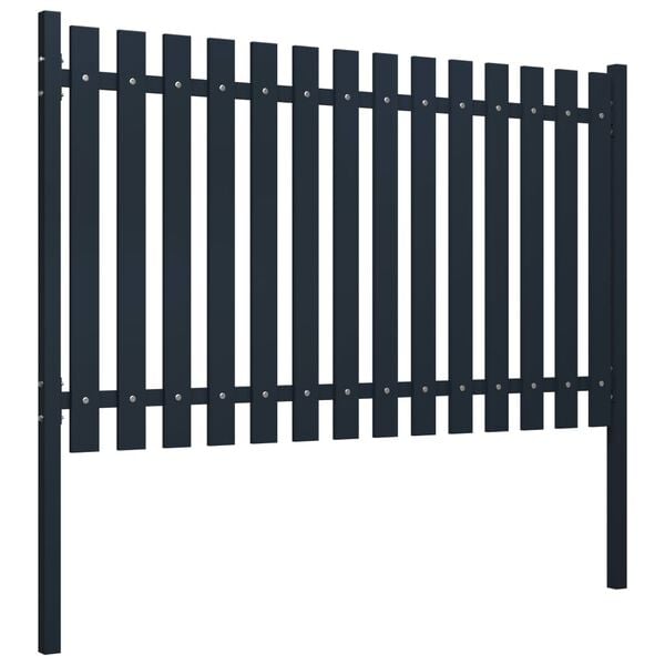 vidaXL Fence Panel Anthracite 178x75 cm Powder-coated Steel