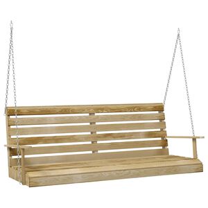 vidaXL Swing Bench | Green | Treated Pinewood | 155 x 65 x 60 cm | Swing Bench