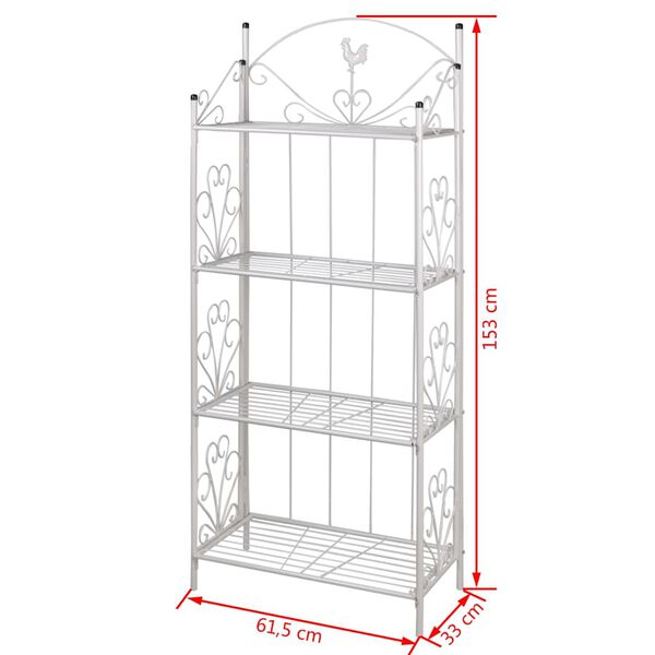 Plant Rack Square White