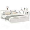 vidaXL Bookcase Bed without Mattress White 160x200 cm Solid Wood Pine