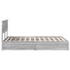 vidaXL Storage Bed Grey Sonoma 135 x 190 cm Engineered Wood
