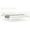 vidaXL Bed Frame without Mattress White 160x200 cm Solid Wood