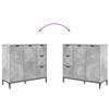 vidaXL Sideboard Concrete grey 89.5 x 33 x 82 cm Engineered wood