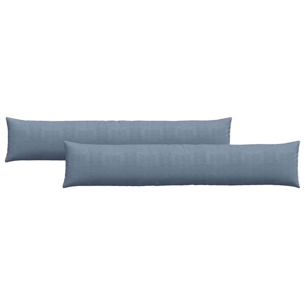 vidaXL Sofa Pillows 2 pcs Blue 200 x 40 cm Corduroy Fabric