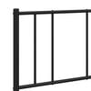 vidaXL Metal Bed Frame without Mattress with Headboard Black 120x200cm