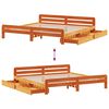 vidaXL Bed frame without Mattress Wax Brown 180x200 cm Super King Solid Wood Pine