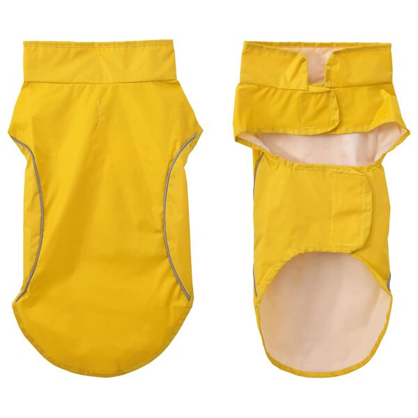 vidaXL Dog Raincoat with Reflective Strips Polyester Yellow M