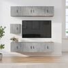 vidaXL 7 Piece TV Cabinet Set Concrete Grey Engineered Wood