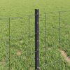vidaXL Fence and Post Grey 0.4 x 50 m Steel