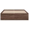 vidaXL Bed Frame without Mattress Brown Oak 135x190 cm Double