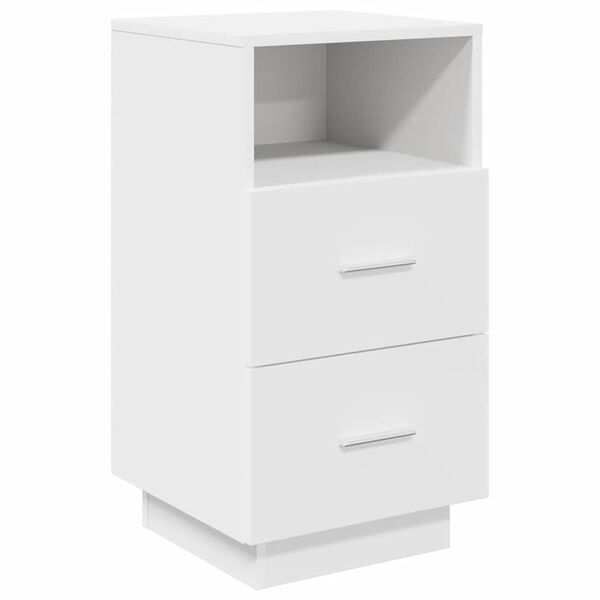 vidaXL Bedside Cabinet with 2 Drawers White 36x36x68 cm
