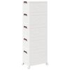 vidaXL Stackable Storage Box with Wheels 5-Tier 28 L 48.5x29.5x139 cm