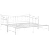 vidaXL Pull-out Sofa Bed Frame without Mattress White Metal 90x200 cm