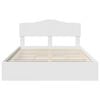 vidaXL Storage Bed with Headboard White 140 x 200 cm Engineered Wood