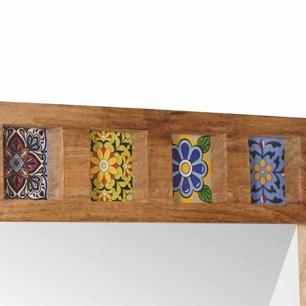 vidaXL Bathroom Mirror Natural 50 x 70 x 3 cm Solid Mango Wood