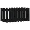vidaXL Garden Raised Bed with Fence Design Black 100x50x50 cm Solid Wood Pine