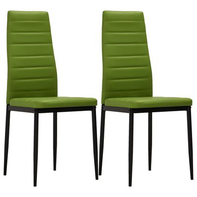 vidaXL 3 Piece Dining Set Faux Leather Lime Green