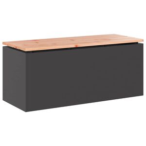 vidaXL Garden Bench Black 100 x 40 x 43 cm Steel