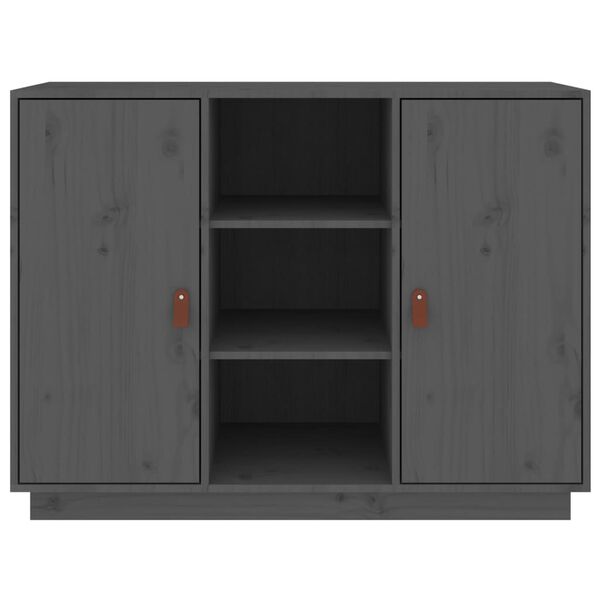vidaXL Sideboard Grey 100x40x75 cm Solid Wood Pine