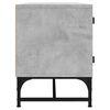 vidaXL TV Cabinet with Glass Doors Concrete Grey 102x37x50 cm