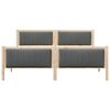vidaXL Bed frame Brown and dark grey 180 x 200 cm Solid pine wood