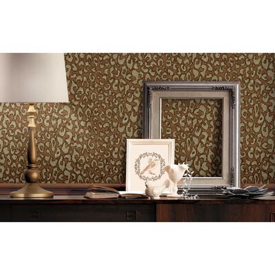 DUTCH WALLCOVERINGS Wallpaper Leopard Print Brown