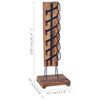 vidaXL Wine Rack for 6 Bottles 35x35x100 cm Solid Teak Wood