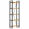 vidaXL Bookcase | Natural Mango Wood and Black