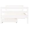 vidaXL Kids Bed Frame with Drawers White 80x160 cm Solid Wood Pine