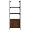 vidaXL Bookcase 3-Tier Brown Oak 41x30x109.5 cm Engineered Wood