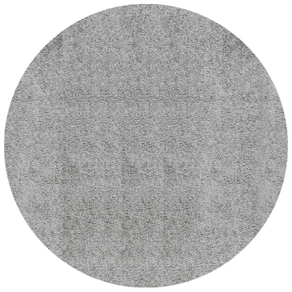 vidaXL Shaggy Rug PAMPLONA High Pile Modern Grey Ø 120 cm