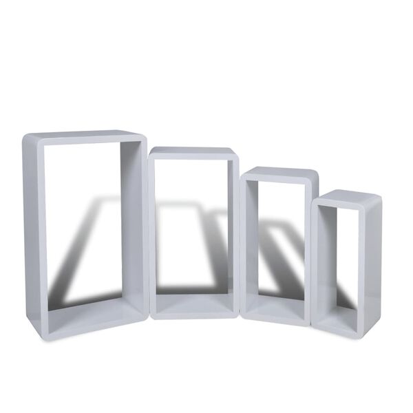 vidaXL Wall Cube Shelves 8 pcs White